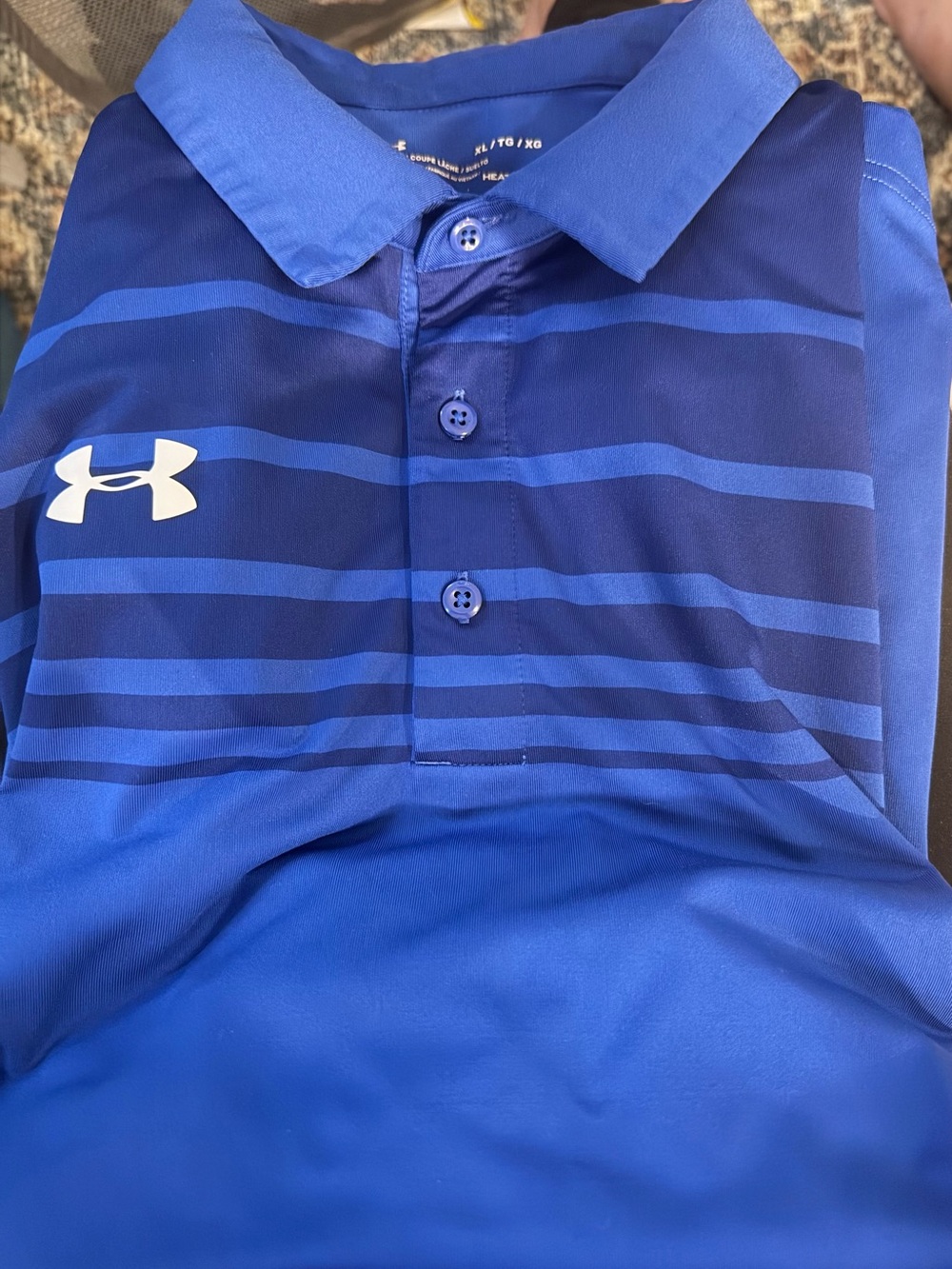 Under Armour Men's Playoff Stripe Polo featuring HeatGear technology